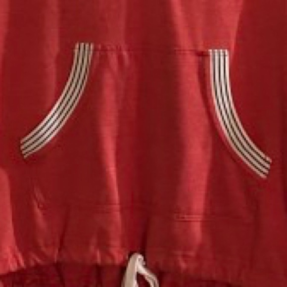 Jane & Delancey Orange Hooded Short Sleeve Sweatshirt XL Y2K Revival Boho Sporty - Picture 5 of 7